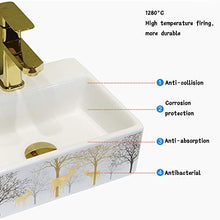 HEIFEN Lavabo, Lavabo in Ceramica Caldo ad Alta Temperatura, Stile Semplice sopra lavabo da appoggio Lavabo da Bagno Lavabo Arte Bacino per la casa Lavabo Straight