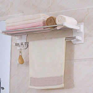 MBYW Portasciugamani Moderno Minimalista Portasciugamani Elegante per Il Bagno di Moda Ventosa portasciugamani Bagno Pieghevole portasciugamani ripiano poggiapiedi Porta Asciugamani
