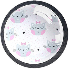 Simpatico gattino Pomelli per Porta Set di 4 Pomelli per Mobili Manopole per Cassetti Cucina Armadio Vetro