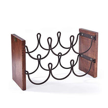 GAGP Portavini Wine Organizer Mensola for controsoffitto Cabinet Cantina controsoffitto Wine Rack 6 Bottiglie capacità Wine Rack impilabile per Qualsiasi bancone o Cantina