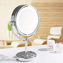 AJH Home Specchio da toeletta Specchio da Trucco Specchio da Trucco Specchio da toeletta Illuminato a LED Specchio ingranditore Specchio da Bagno Girevole a 360 Gradi SPE