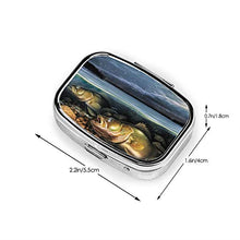 Scatola quadrata per pillole per medicine, raccogli la luna, Walleye jq, con licenze alla moda, organizer per pillole da viaggio, per integratori di vitamine