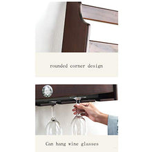 Scaffale per Vino in Legno a Parete Scaffale per Vino Rustico Espositore per Sei Bottiglie Portabottiglie da Sei Tazze Appeso Cucina Bar Decor