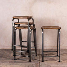 LRZS-Furniture Soppalco in Stile Industriale per Bar da Bar in Legno massello (Dimensioni : 65cm)