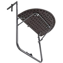 BAKAJI Tavolo Tavolino da Ringhiera per Esterno Balcone Pieghevole Salvaspazio Altezza Regolabile Struttura in Metallo e Piano in Polyrattan xon Portabicchieri Dimensione 60x64cm (Marrone)