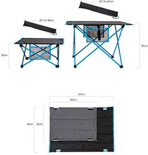 Tavolo da picnic all'aperto Tavolo pieghevole ultraleggero, Camping da esterno Scrivania pieghevole, Poliestere 600D e staffa in alluminio resistente, per interni Picnic BBQ Beach Escursionismo viaggi