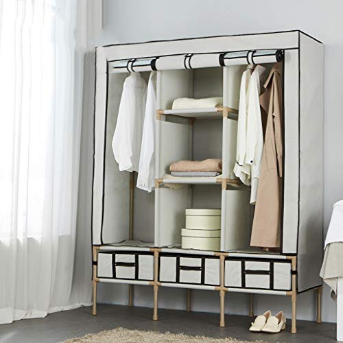 ZZXUAN Armadio Pieghevole Grande,I Mobili Semplici in Tessuto Sono Alti 175 Cm, Materiali Ecologici Spessi, Forte capacità Portante, Finestre Trasparenti, Adatti A Famiglie E Dormitori