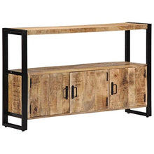 vidaXL Armadietto con 3 Ante e 1 Scomparto Robusto Rustico Lucidato Mobile Basso Credenza Arredamento 120x30x75 cm Legno Massello di Mango