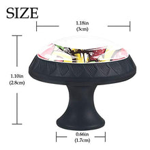 Set di 4 maniglie rotonde per armadio da cucina, credenza, cassettiera, cassettiera, con viti, per cucina, comò, armadietto, bagno, armadio musicale rock Stars divertente