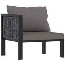 FAMIROSA Set Divani da Giardino 5 pz con Cuscini in Polyrattan Antracite