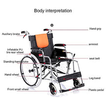 Carrozzine Semoventi, Trolley Portatile da Viaggio in Lega di Alluminio, Pieghevole Leggero con Freno A Mano Multifunzione Disabili Old Man Scooter Senior/Disabili Trolley Scooter A