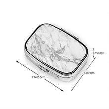 Portapillole quadrato Portapillole da viaggio Portapillole da viaggio Elegante elegante bianco grigio argento glitter marmo dispenser medico per vitamine Sup