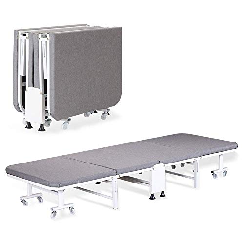 HYY-YY Quattro Letto Pieghevole Letto Pieghevole - Letto Singolo Divano Letto Pranzo in Ufficio Pausa Portatile pisolino accompagnamento Letto Letto Semplice Materasso in Schiuma camoscio