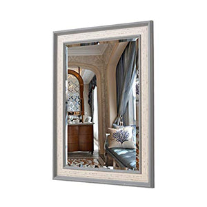 WLABCD Specchio, Bagno, a Parete, Specchio da Muro, Specchio per il Trucco, Tavolo da Spogliatoio, Trucco Leggero Rasatura Smussata Hd Vanity Vetro Moderno Decorativo per la Medicazione
