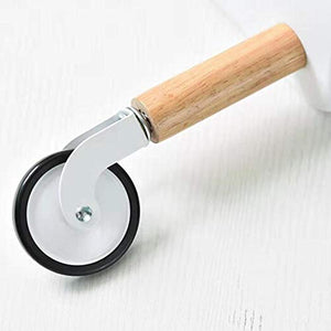 Quattro Ruote portatile strumento di archiviazione Carrello Carrello con ripiano, ripiano for camera da letto mobile in legno di bambù mobile mobile flessibile con carrello da viaggio, bianco, 50X35X5