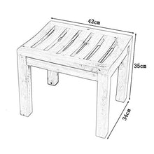 HYYDP Bagno Sgabello Bagno Anti-corrosione Antiscivolo Sicurezza Comfort Bath Chair Makeup Pediluvio Cambia Scarpe Sgabello Anziani/portatori di Handicap/Gravidanza in Legno massello Sgabello da b