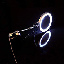 Specchio per il trucco Specchi da bagno Specchi ingrandimento Decorazione della parete Decorazione della parete Ottone rotondo LED Lighting Specchio illuminante Specchi per le donne Trucco Assistente