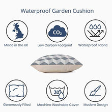 Celina Digby® - Cuscino da giardino impermeabile, con imbottitura in fibra cava, quadrato, 43 x 43 cm, cubo grigio