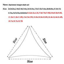 YYQ Vela Ombreggiante,Tenda Triangolare a Vela,Parasole,Protezione Raggi UV Telo da Sole,Impermeabile,Oxford,con Corda e Anello a D,per Pergola Esterni Verande,2x2x2m,Sabbia