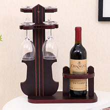 ZHIQ Portabottiglie di Vino, Portabottiglie in Legno, Ripiano Portabottiglie in Piedi, Ripiano per Vino a Forma di Violino
