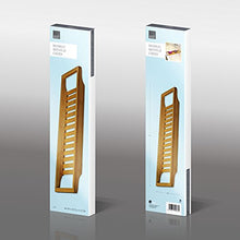 Taylor & Brown - Mensola portaoggetti in 100% bambù naturale, sottile, in legno, per vasca da bagno e bagno