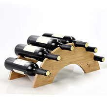 RINGLICHT F Portabottiglie Vino di Legno DIY Portabottiglie per Borracce E Bottiglie per 6 Bottiglie per Ripiani, Cantinetta per Vino, Portabottiglie bambù, Organizzatore Bottiglie Vino