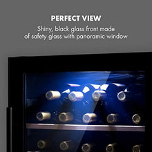 KLARSTEIN Barossa - Cantinetta Vino Doppia Temperatura, Cantina Vino, 2 Zone, Temperatura: 5-18 °C , Porta in Vetro, Display LCD, Illuminazione Interna a LED, Touch, Nero, 34 Bottiglie