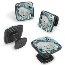 Lupo Bianco Pomelli per Porta Set di 4 Pomelli per Mobili Manopole per Cassetti Cucina Armadio Vetro