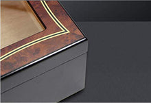 DPLQX sigari armadi, Durevole Buona Tenuta Portatile Removibile humidor per sigari ammezzati con igrometro e umidificatore humidor per sigari adorini,Black_295x245x112mm/12x10x4in