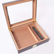 ZLMMY Caso Cigar Humidor, Humidor Cigar Box con igrometro e umidificatore, Cedro Allineato portasigari Attesa 30 Sigari