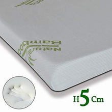 TOPPER con tessuto antiacaro, liscio, ANALLERGICO, H5cm in morbido Visco Memory foam, CORRETTORE per MATERASSO o Sovramaterasso singolo 80x190