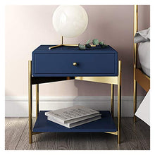 WSZMD Free Bianco Nero Moderno Ferro Dorato Comodino caffè Divano Terminale Comodino Comodino Arredamento Casa Bedstand Armadietto Camera Letto, Comodino