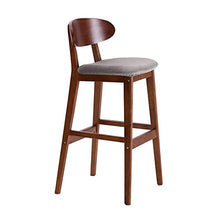 WFF Sedia da Ufficio Sedia da Bar, Schienale Curvo Rivestimento in Tessuto sfoderabile e Lavabile Gambe in Legno massello per sedie da Bar per Il Tempo Libero Sgabello Alto 6 Colori Arredo Bar