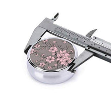 Sakura Branches - Contenitore rotondo per pillole con 3 scomparti, in metallo, per medicina e vitamine, per viaggi all'aperto