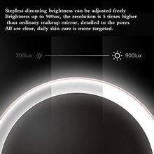 Specchio di Trucco Illuminato LED con 30 Rotazione Trucco Rotondo Base Antiscivolo