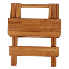 Sgabello quadrato in bambù Sgabello portatile Sgabello ecologico, bordo liscio per uso domestico portatile per camera da letto del bagno