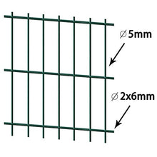 vidaXL Set21 Pannelli di Recinzione 2D Giardino 2008x2230mm 42m Verde in Acciaio