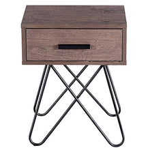 FEANG Comodino Comodino Semplice con Acciaio Leg Locker Moderna Multiuso Tavolino 16x12x19.5 inch Tavolino Laterale
