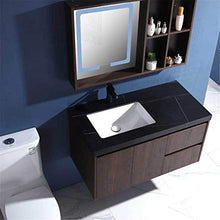 Set da Bagno a Specchio Armadio Mobile da Bagno in Legno massello Combinato Semplice Marmo di Marmo Vanity Cabinet Specchio Intelligente Mobili per la casa Decorativi