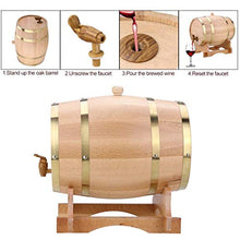 HWhome Secchio Multiuso per Uso Domestico Botte di Rovere, Whisky di Liquori di Vino di Whisky di Stoccaggio 1.5L Old Oak Whisky Dispenser Dare Un Portabottiglie di Vino Rosso