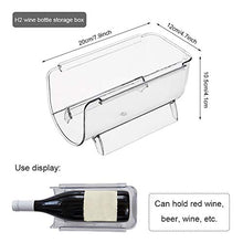 Portabottiglie vino in plastica robusta, Portabottiglie cristallino per bottiglie di vino, portabottiglie in plastica Portabottiglie verticale impilabile Portabottiglie orizzontale per vino prolunga