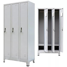 XINGLIEU Questo Armadio con 3 Armadietti in Acciaio 90 x 45 x 180 cm Grigio.Design Elegante e Semplice,Alta Qualita