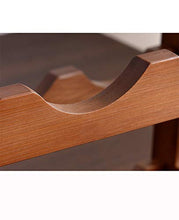 JL Wine Rack, bambù 9 Bottiglie 3-Tier Vino Espositore for controsoffitto casa Cucina Dispensa, Free Standing Vino Bagagli, Rack Tavolo Wine Rack (Bamboo)
