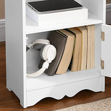 homcom Mobiletto da terra e un Armadietto 2 Ripiani Anta in MDF Bianco Bagno MDF 40L x 23P x 80A cm Bianco