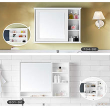 haozai Mobiletto Pensile da Bagno con Specchio, Armadietto da Parete, Specchio Contenitore con Ripiani Regolabili, Bianco,Mobiletto Pensile da Bagno con Specchio 27
