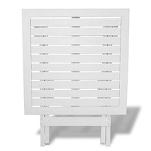 vidaXL Legno di Acacia Tavolino da caffè da Giardino Pieghevole Bianco Tavolo