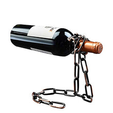 LHQ-HQ Catena di Metallo Holder Bottiglia di Vino Magico Floating Wine imbottigliatore Holder galleggiamento di Illusione Rack Stand