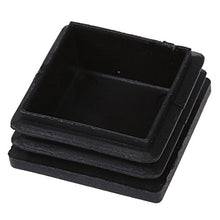 Heritan 10 Pezzi 40 mm x 40mm Cappucci Neri Quadrato di plastica Tubo Inserti