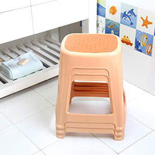 N/Z Attrezzatura Quotidiana Sgabello da Tavolo in plastica Stooldult Panca Alta Sgabello Quadrato Creativo di Moda Sgabello Antiscivolo per Bagno Domestico 4 Confezioni