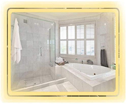SGSG Specchio da toeletta Specchio a Figura Intera, Specchio da Bagno a LED Anti-Appannamento Specchio per Il Trucco a Parete Grande con Luce Orizzontale